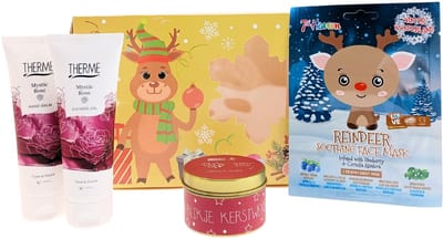 Therme Kerst Cadeauset Mystic Rose – 5-delig – Shower + Hand Balm + Masker + Kaars – Cadeau voor haar