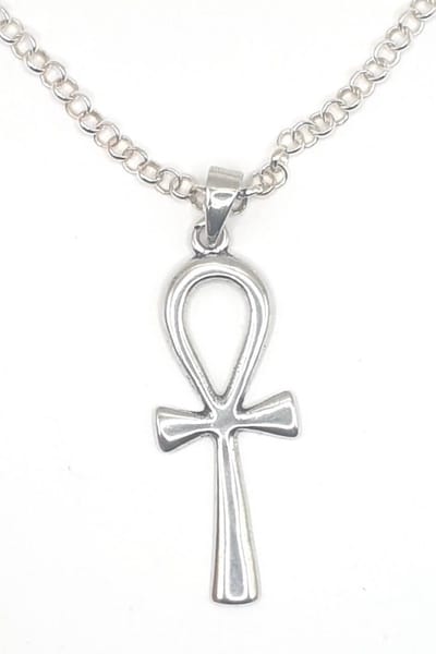 Zilveren ankh hanger (K5450-45cm)