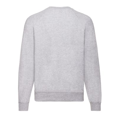 Fruit of the Loom Uniseks Klassiek Effen Raglan Sweatshirt voor volwassenen (Heide Grijs)