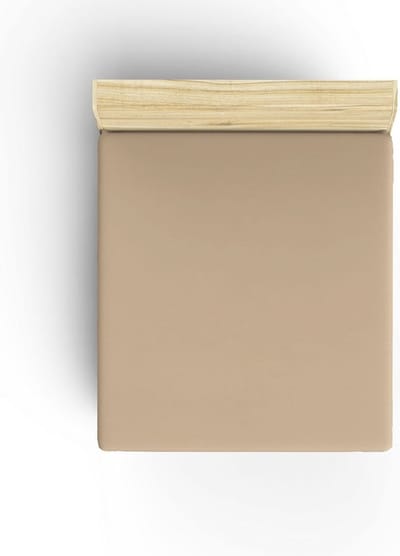 Asir - Hoeslaken - Super King - 100% Katoen - Beige - 180 x 230 cm