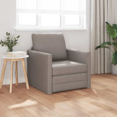 vidaXL - Slaapbank - Taupe - 74 - x - 77 - x - 81 - cm - Stof