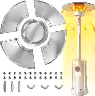 Terrasverwarmer Dome - Warmtedeflector - Snelle Verwarming - 3 Voorgeboorde Gaten - 33 Inch Diameter
