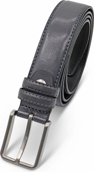 Riem Klassiek antraciet ceintuur - riemmaat 110 cm - totale lengte 125 cm - 3,5 cm breed