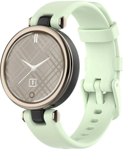 Siliconen Smartwatch bandje - Geschikt voor Garmin Lily siliconen bandje - lichtgroen - Strap-it Horlogeband / Polsband / Armband