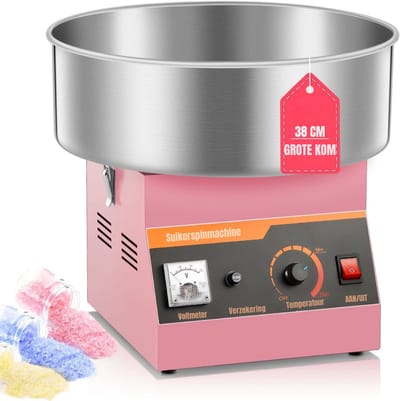 SCH® Suikerspinmachines - Roze - ‎38cm x 38cm x 34cm