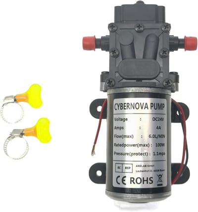 Waterpomp - Membraanpomp - Tuin Besproeien - Zelfaanzuigend - 6 L/Min - Zwart