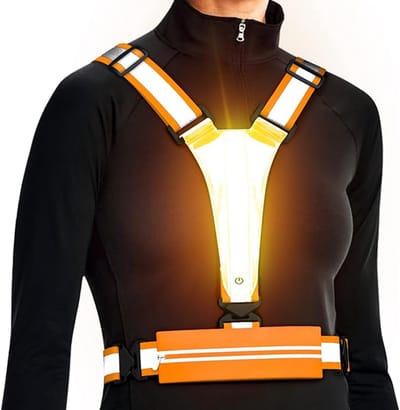 Famanu – Reflecterend vest - hardloopuitrusting - verstelbaar - borsttelefoonhouder - voor hardlopers