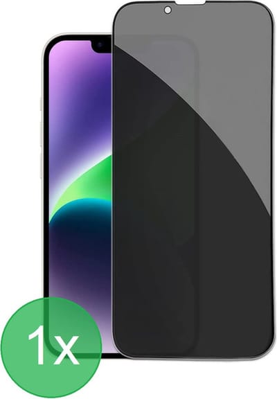 1x Screenprotector Geschikt Voor: iPhone 14 Plus Privacy Full Screenprotector 1x - screen protector - volledige glas - bescherming - beschermglas - Anti Spy - ZT Accessoires