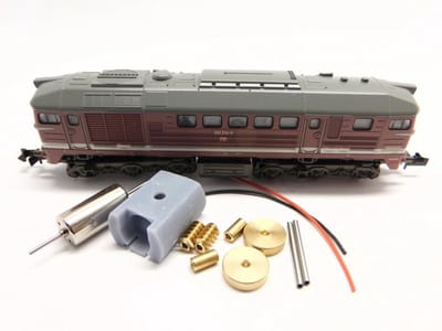 micromotor NM070C motor ombouwset voor Minitrix BR 220, CSD BR 781, V 200 DR / WAB, Taigatrommel
