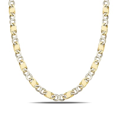 Juwelier Zwartevalk 14 karaat gouden bicolor ketting - ZV 997/50cm