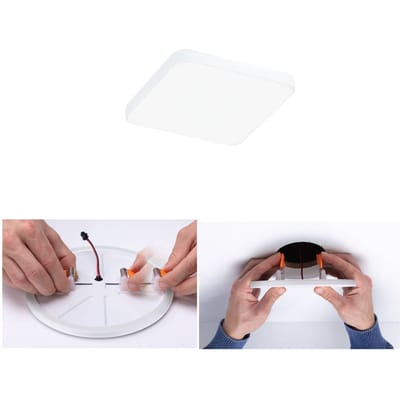 VariFit LED-inbouwpaneel Veluna Edge IP44 hoekig 90x90 mm 6W 500lm 4000K Wit