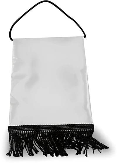 Nevolis® Vaantje met Zwarte Franjes – Perfect voor Personalisatie