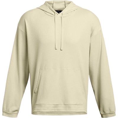 Under Armour Heren Rival Waffle-hoodie met lange mouwen en relaxte pasvorm (Wit)