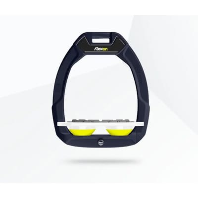 Veiligheidspaletten voor paardrijden Plat Grip Groen/Wit/Geel Flex-On Safe-On