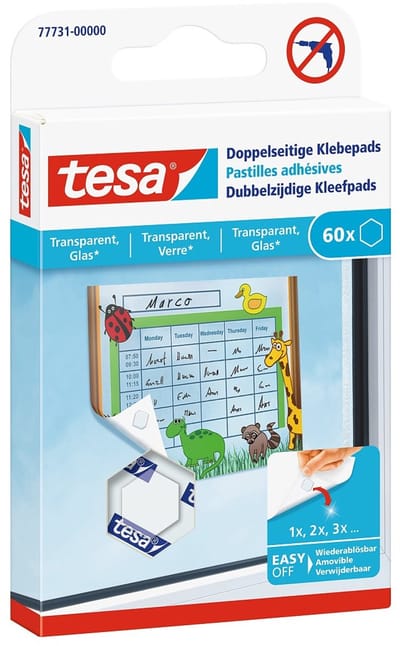 Tesa Dubbelzijdige Kleefpads Voor Transparant En Glas