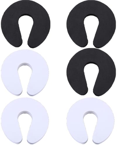 Dailygoods- Deurpins 6 Stuks - Deurbeschermers voor Binnen - Babyveiligheid - Vingerbescherming - Zacht EVA-schuim - Voorkom Letsel - Deurbeschermer
