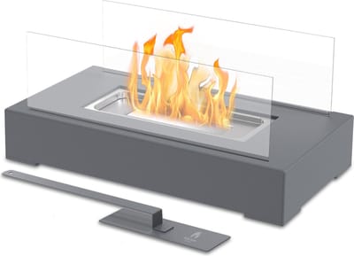 Bon Bon Fire® Tafelhaard - Roestvrijstaal - Sfeerhaard - Voor Binnen en Buiten - Bio Ethanol Brander