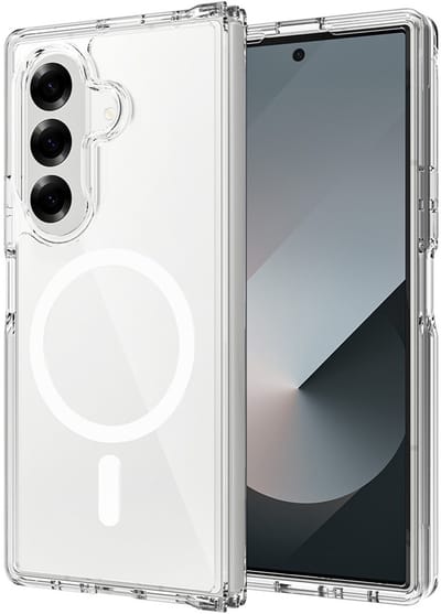 Shockproof Transparant Hoesje Geschikt voor: Samsung Galaxy Z Fold 7 | Compatibel met MagSafe | Schokbestendig TPU | Back Cover met Magneet | Dun | Flexibel | Doorzichtig