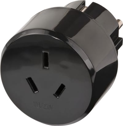 Brennenstuhl reisstekker/reisadapter (reisstekkeradapter voor: Euro stopcontact en AustraliÃ«, China stekker) zwart