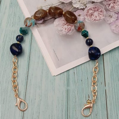 1 Stuks Nieuwe Kleurrijke Acryl Handtas Riem Handvat Kralen Vervangbare Hars Steen Polsband Portemonnee Tas Riem DIY Tas Onderdelen Accessoires