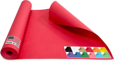 Kraftpapier Rol - Inpakpapier Gekleurd - Knutselen en Decoratie - 45 Pond Dikte - 18" x 1200" - Rood