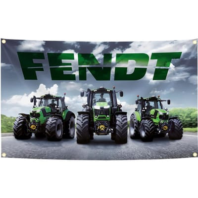 90X150Cm Duitse Landbouwmachines F-Fendts Vlag Wandkleed Polyester Digitale Print Banner Voor Garage Wandkunst Decoratie 60x90cm24x35in gray