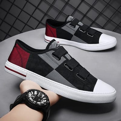 Vulcaniseren Schoenen voor Mannen Lichtgewicht Kleurrijk Canvas Lopen Retro Elegant Gratis Verzending Sneakers Man Hoge Kwaliteit Mode Sociaal 40 black