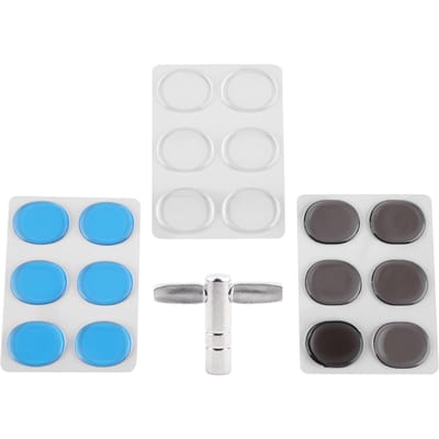 Tampons amortisseurs de batterie en gel multicolore transparent en silicone, ensemble silencieux avec clé white