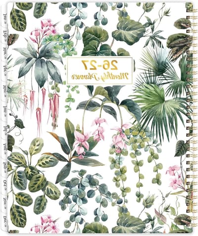 Maandplanner Kalender - Afsprakenboek Jaarplanner - Planning Maken - Tweejarige Overzicht - 9" x 11" - Groen