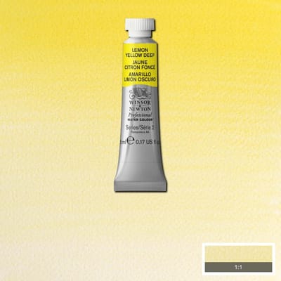 Watercolor paint W&N 5ml - 348 Lemon Yellow Deep