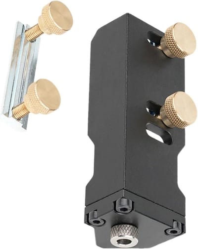 Boorgeleider Aluminium - Gat Marker - Houtbewerking Precisie - Instelbare Grensfunctie - Serie 20/30/40 - Zilverkleurig