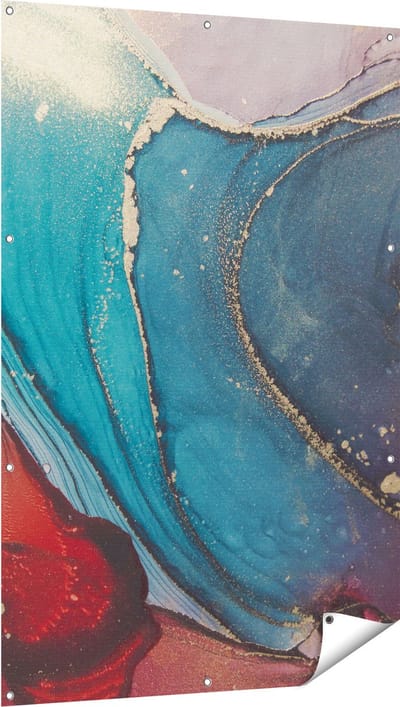 Gards Tuinposter Abstracte Luxe Kunst - 100x150 cm - Tuindoek - Tuindecoratie - Wanddecoratie buiten - Tuinschilderij