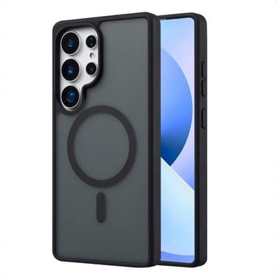 imoshion Hoesje - Geschikt voor Samsung Galaxy S25 Ultra - Color Guard Backcover met Magnetische Ring - Zwart