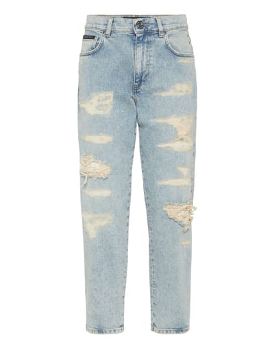 Mom Fit Vintage Denim Trousers