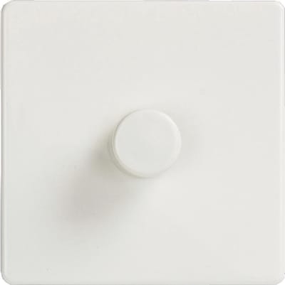 LED Dimmer 2-weg draaibaar 0 - 100W - Inbouw - Met frontpaneel en kleine draaiknop - Geen Flikkering bij laagste stand - 10 Jaar Garantie - Met Montage Materiaal