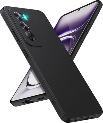 Casemania Hoesje Geschikt voor Oppo Reno 12 Pro - Zwart - Siliconen Back Cover