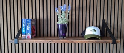 Hoexs - Mango - 70 Cm - Stalen Plankdragers Zwart - Inclusief Bevestigingsmateriaal - Industrieel - Keuken plank - Boekenrek - Metaal - Decoratie