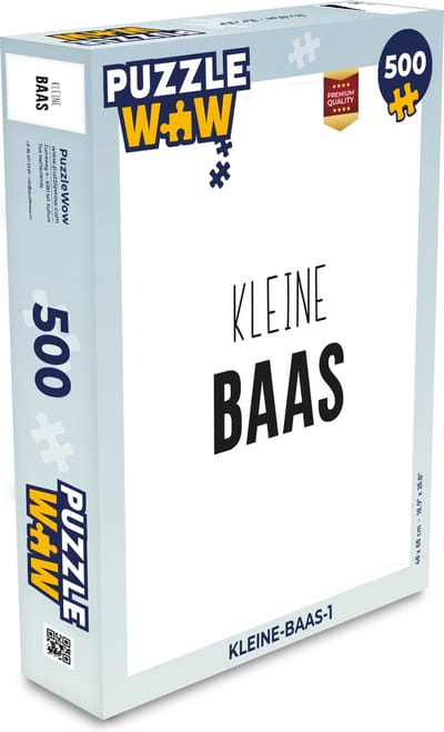 Puzzel Spreuken - Kleine baas - Kinderen - Jongens - Quotes - Legpuzzel - Puzzel 500 stukjes