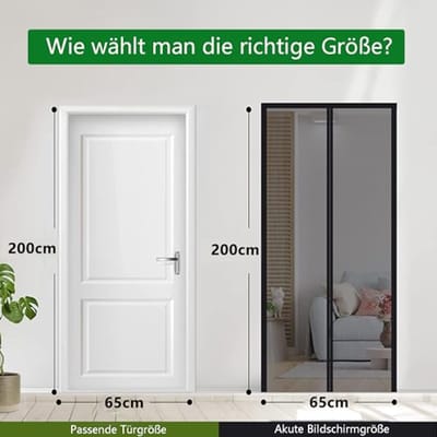 Magnetische Hordeur voor Deuren Raam 65 x 200 cm - Anti-Insecten Oplossing in Zwart