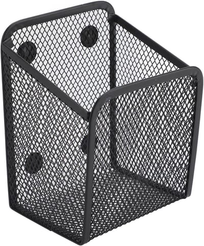 Magnetische Potloodhouder - Metalen Organizer - Kantoor Thuis - Sterke Magneet Bevestiging - 13 x 10 x 10 cm