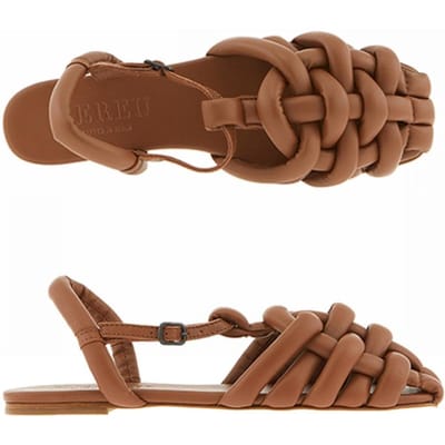 Hereu Cabewfs24 002 Cabersa Cabersa Gewatteerde Vissers Platte Sandalen CABEWFS24 002 (39) brown