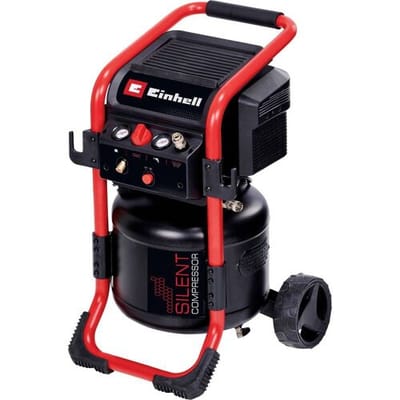 Einhell Elektrische Compressor TE-AC 240/24 Silent - 1500 W - 10 bar - 24 L tank - Aanzuigcapaciteit: 240 l/min - 70 dB (Stiller dan normale compressoren) - Olievrij