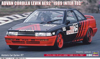Hasegawa Modelbouwpakket Militaire voertuigen - 21137 Advan Corolla Levin EA92-89 Inter TEC HC37 Plastic - 1:24 - Modelbouw