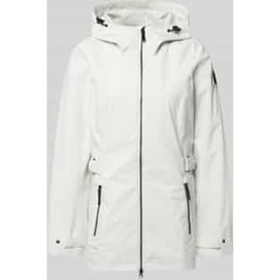 regular fit regenjas met logodetail
