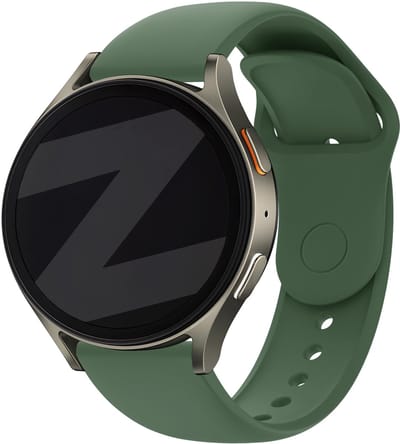 Bandz Smartwatch bandje 20mm siliconen sport 'easy fit' - geschikt voor Samsung Galaxy Watch 4 / 5 / 6 / 7 (Pro / Classic) / 3 - 41mm / Active 40 & 44mm / FE - Amazfit GTS 1-2-3-4 - Polar Unite / Ignite / Pacer (groen)