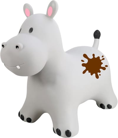 Skippy Buddy - Nijlpaard - Opblaasbaar, Ergonomisch, Kleur: Grijs