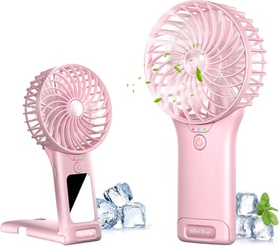 Solvix tafel ventilator geluidloos - Mini Handfan - USB Oplaadbaar - 4 Ventilatorsnelheden - Stil Ontwerp - Voor Thuis en Buiten