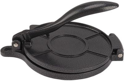 Dailygoody - Handmatige Tortillapers - Maak Perfecte Pizzapasteitjes - Aluminiumlegering - Zwart - Ideaal voor Thuisgebruik - Eenvoudig en Vaatwa