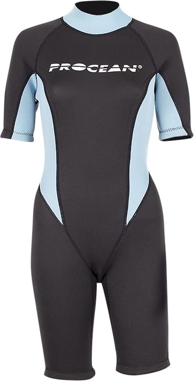 Shorty dames | zwart-lichtblauw | S