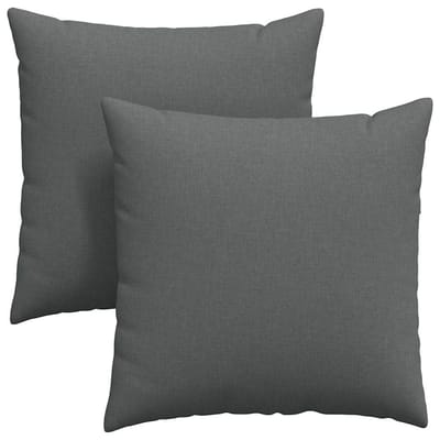 vidaXL - Zitkussens - 2 - st - Stof - Donkergrijs - 80 - x - 80 - cm